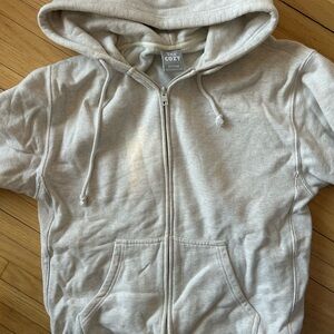 Cozy boyfriend Fleece zip up + short set